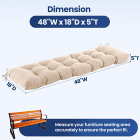 IASEAHK outdoor bench cushion side view with slim profile for compact spaces