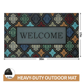 iouwy door mat with soft flocked fibers offers comfortable entryway use and dirt capture.