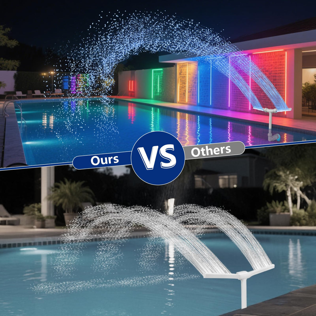 IPOOLTENG pool fountain lights cooling-mist highlights refreshing comfort on hot days