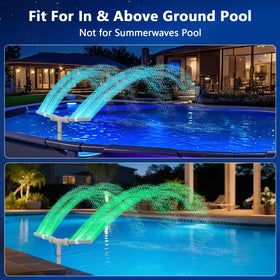 IPOOLTENG pool fountain large-spray proves impressive water reach for lively gatherings