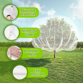 IPOW durable lightweight polyethylene netting reduces strain on branches during setup and deployment.