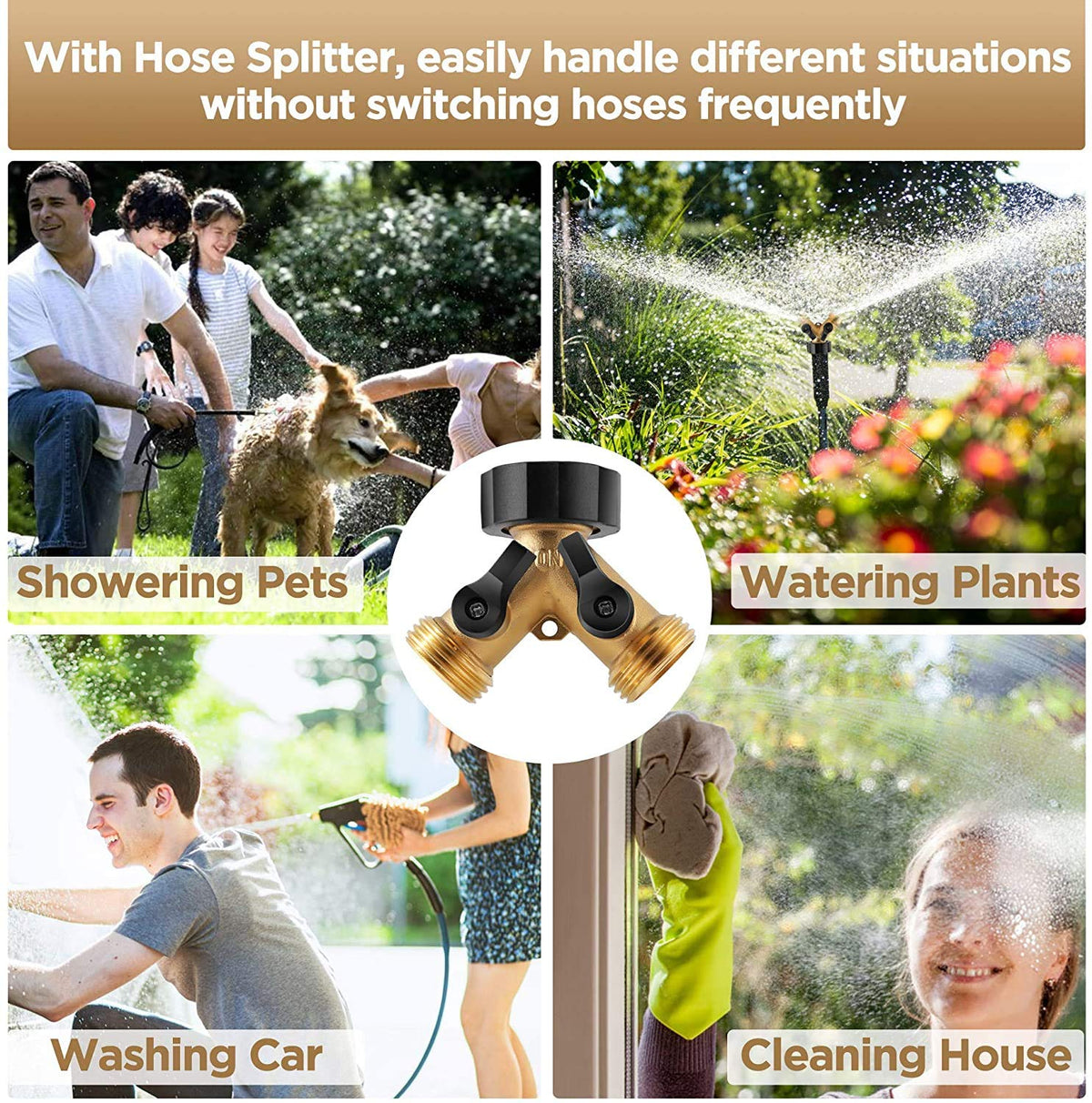 IPOW easy-turn valves provide separate flow control at each outlet.