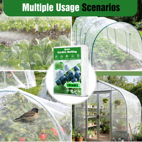 IPOW easy drape over plants, with secure edges using staples or clips.