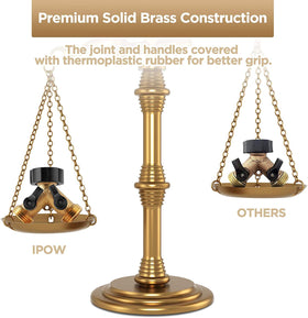 IPOW included rubber washers seal connections to prevent leaks.