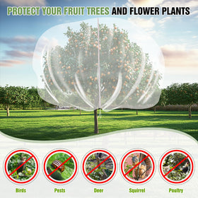 IPOW light and water permeable mesh promotes airflow and healthy growth for fruit trees.