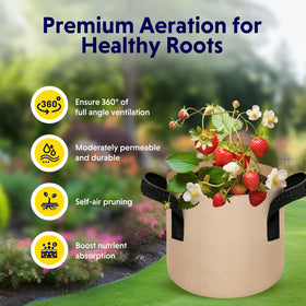 iPower breathable nonwoven fabric keeps roots aerated for healthier uptake.