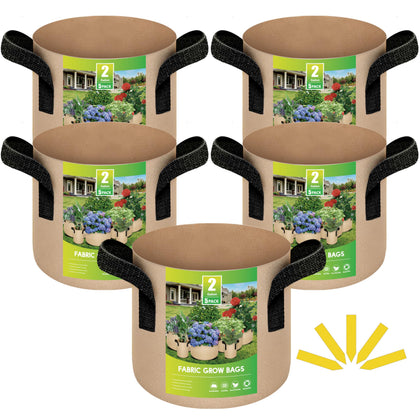 iPower 2-gallon grow bag drainage enhances root breathability and growth.
