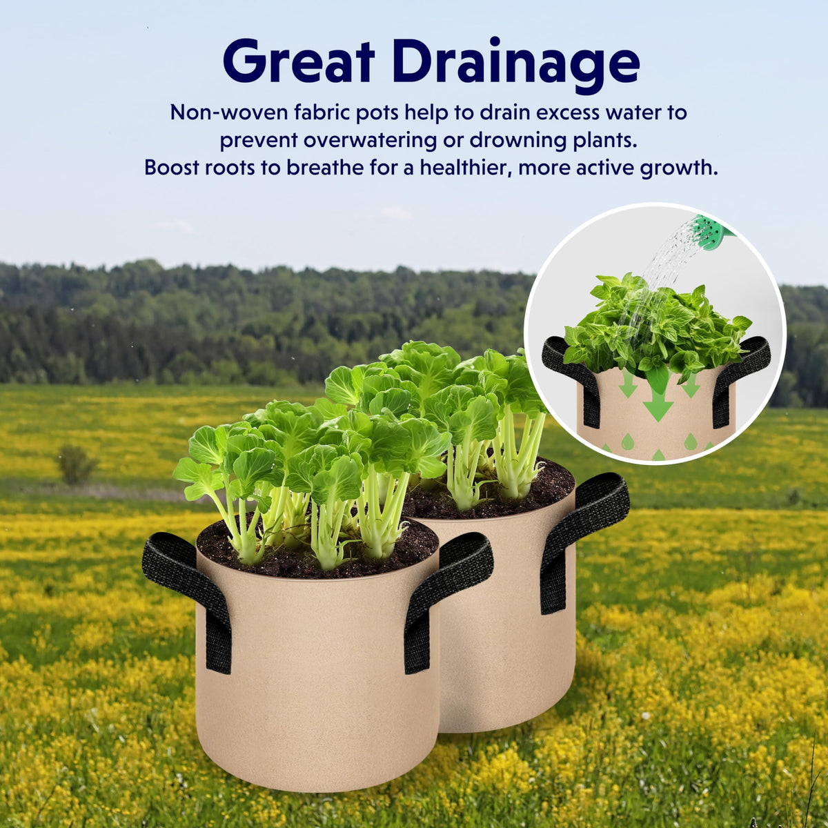 iPower bags suit patios and indoors, enabling seasonal plant management.