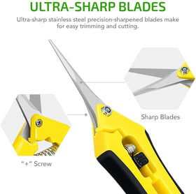 iPower 3-pack pruners ideal for herbs, flowers, and vegetables
