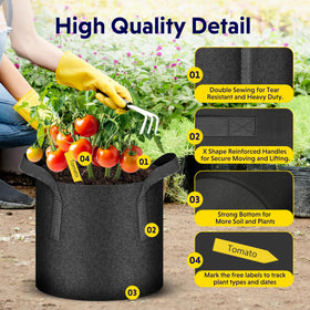 iPower breathable fabric promotes air pruning for healthier root development.