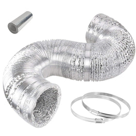 iPower flexible 4-inch ducting with extendable aluminum vent hose for HVAC exhaust.