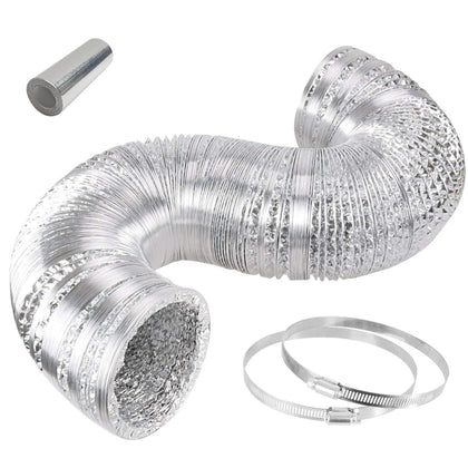 iPower flexible 4-inch ducting with extendable aluminum vent hose for HVAC exhaust.