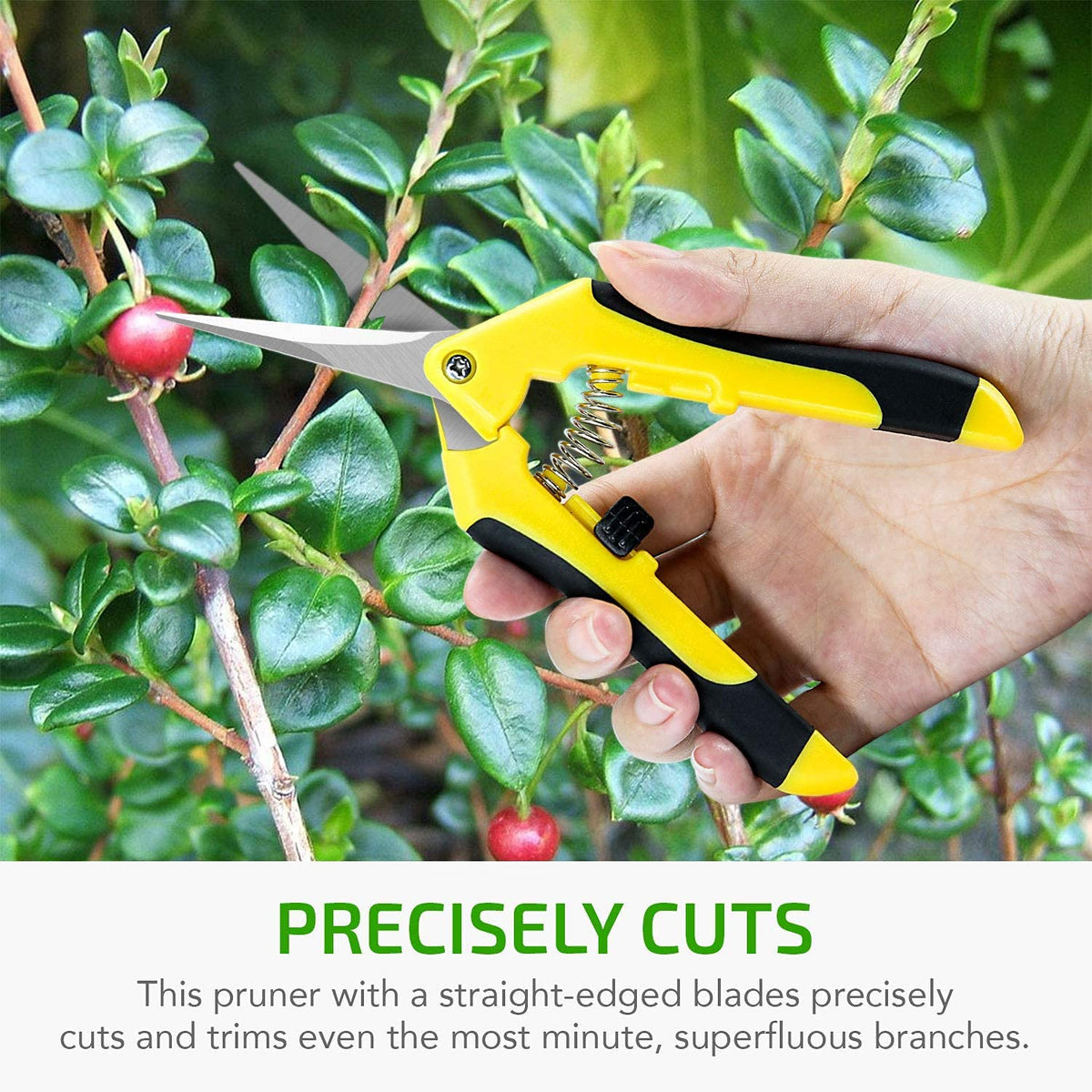 iPower garden scissors reducing hand fatigue during long pruning sessions