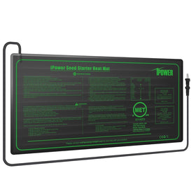 ipower seedling heat mat 10x20 front view showing warmth area and layout for germination