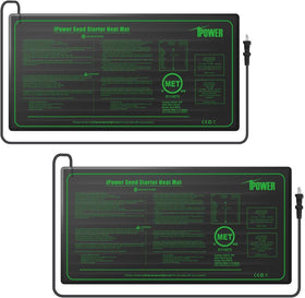 IPower seedling heat mat 10x20 front view with rugged waterproof surface.