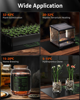 IPower seedling heat mat heat map demonstrates even warmth.