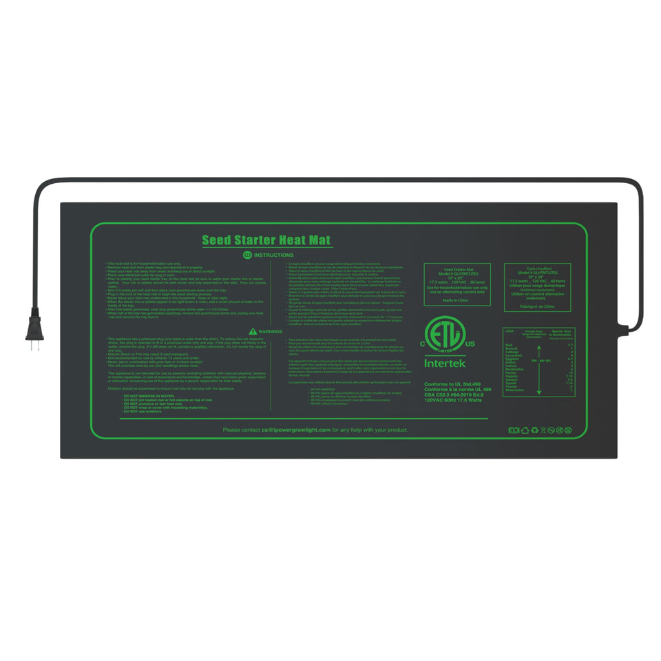 iPower seedling heat mat pack setup provides reliable warmth for steady seed germination.