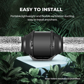 iPower vent hose installation with included clamps for easy setup.
