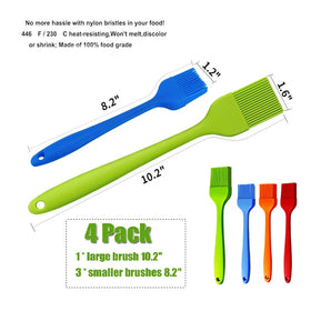 iPstyle silicone pastry brush 8.2 inch ideal for delicate icing and even spread