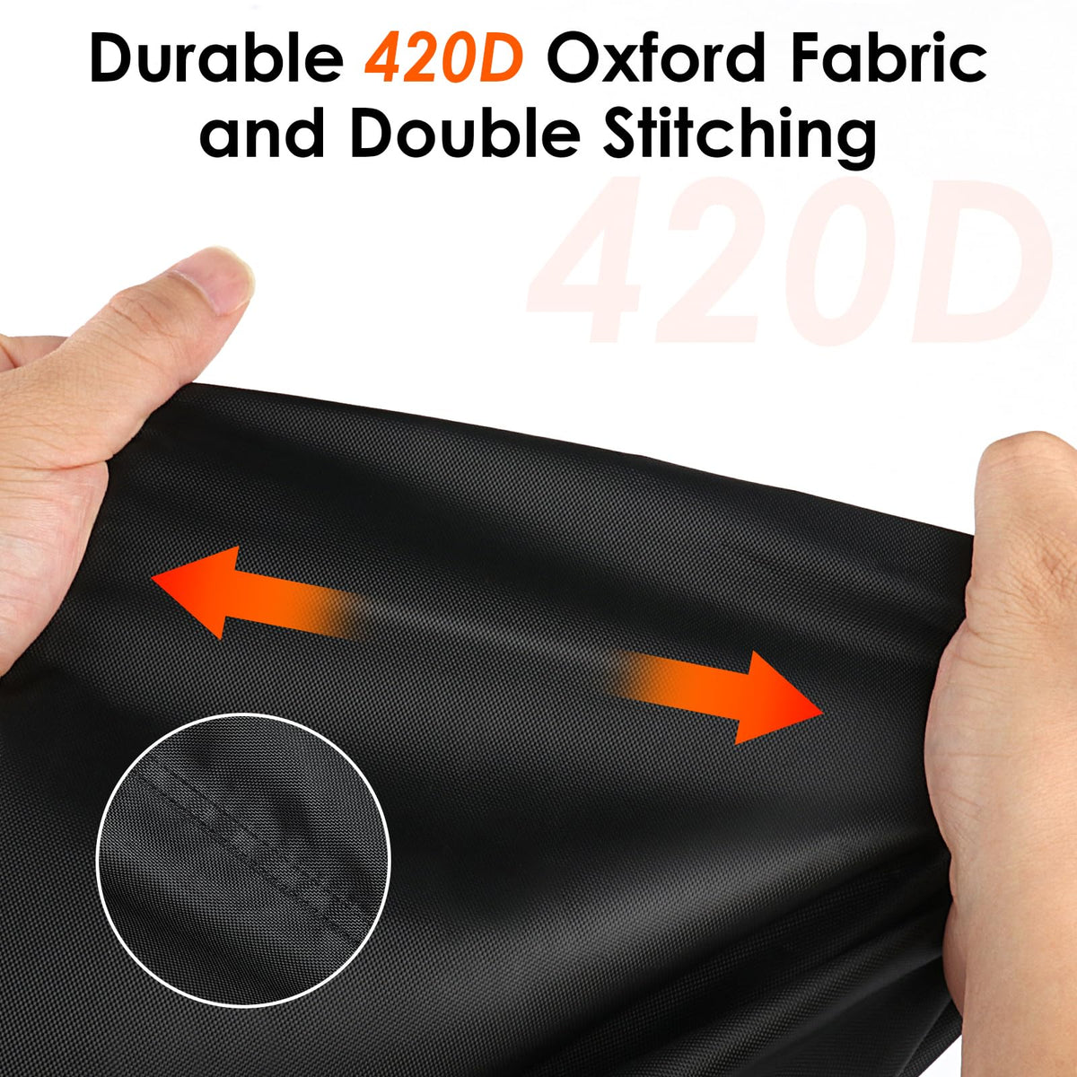 Iptienda windproof buckles and drawstring secure the cover against strong winds.