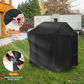 Iptienda drawstring adjustment lets you snugly fit various grills.