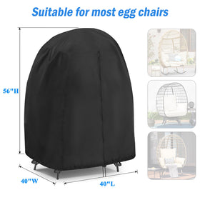 Iptienda outdoor egg chair cover side view weatherproof design for year-round use