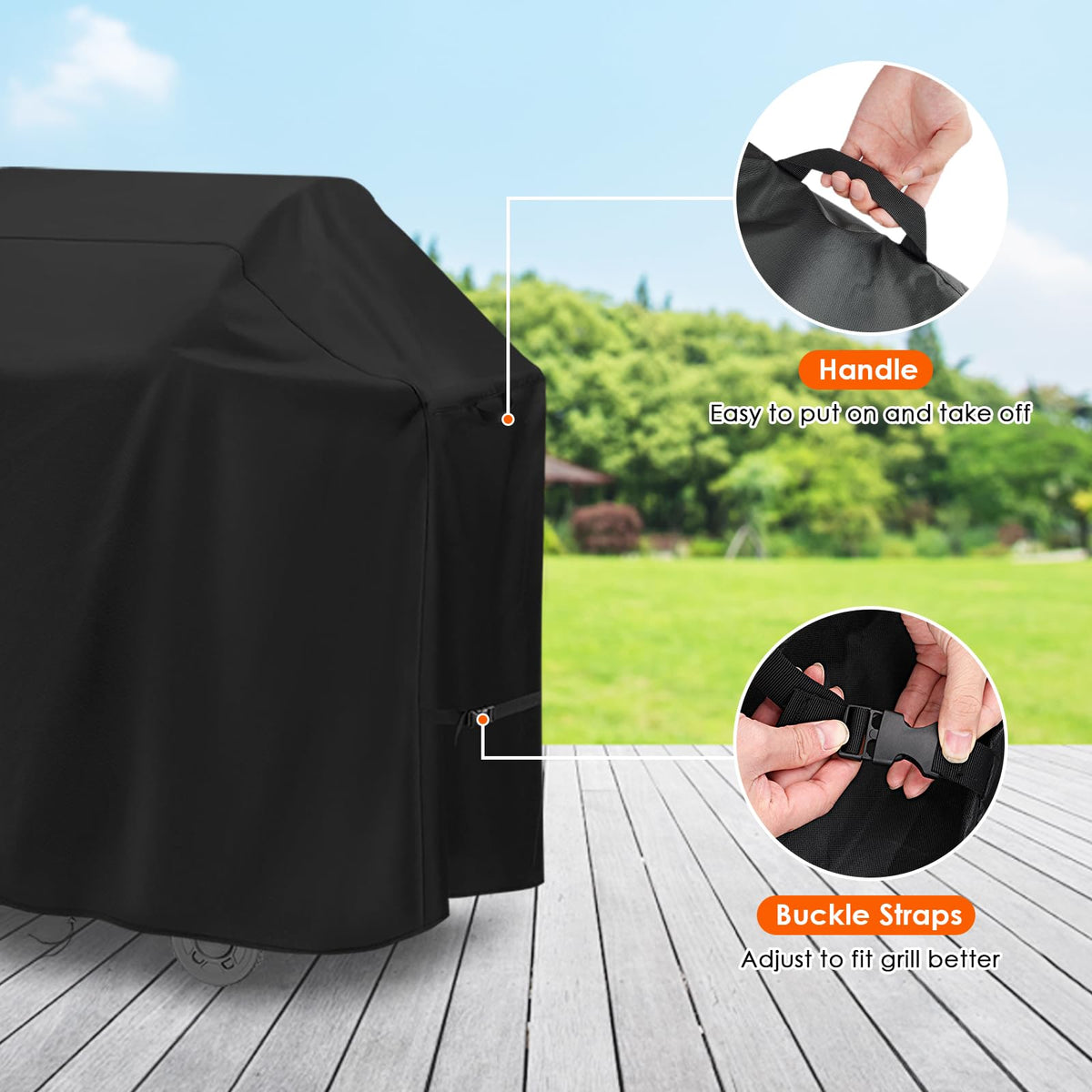 Iptienda top handles enable easy placement and removal.
