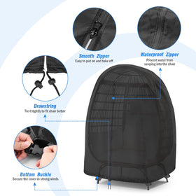 Iptienda waterproof coating detail on the cover ensures rain protection