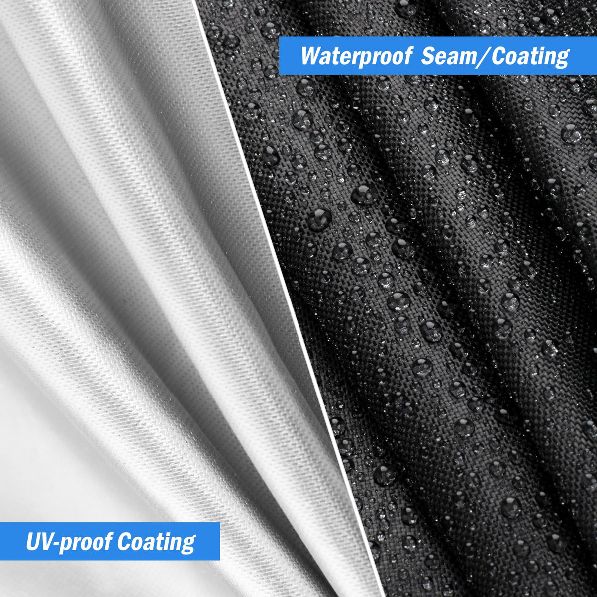 Iptienda windproof drawstring and corner buckles keep the cover secure in gusts