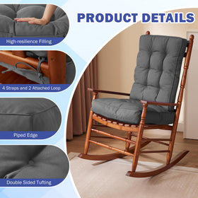 IPYNBAP cushions with attached ties stay securely on furniture