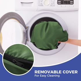 IPYNBAP removable cover on Army Green cushion for quick cleaning