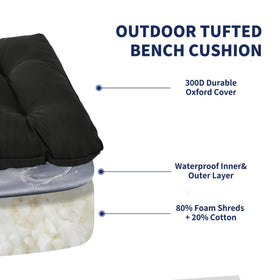 IPYNBAP bench cushion tufted design adds elegant style to patio seating