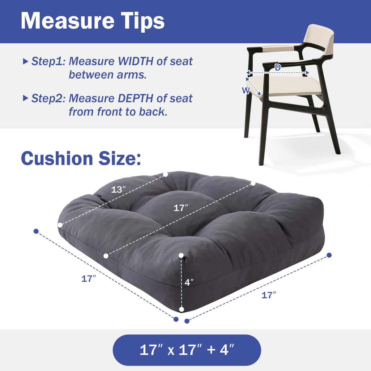 IPYNBAP cushions with adjustable straps secure to chairs and prevent slipping