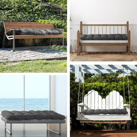 IPYNBAP dark grey cushion on patio for indoor-outdoor versatility.