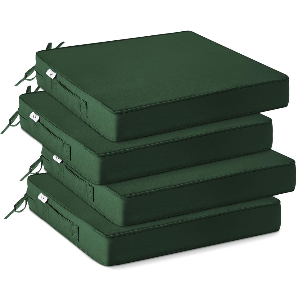 IPYNBAP forest green outdoor chair cushions set of four for durable patio comfort