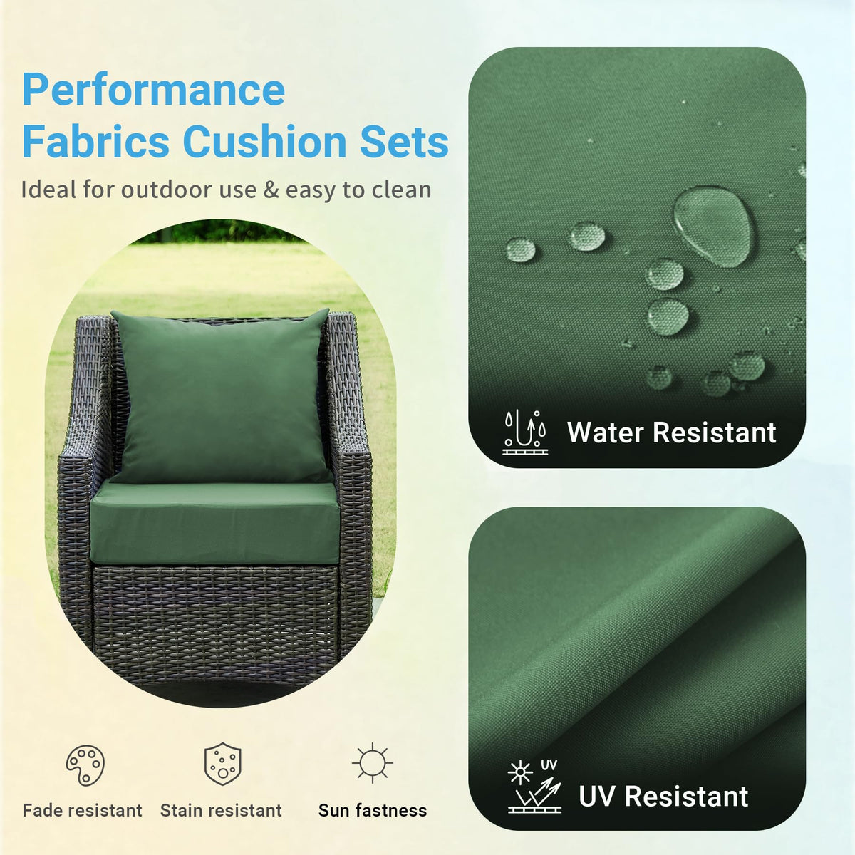 IPYNBAP cushion with hidden zip and ties secures to furniture