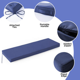 High-density foam delivers lasting support for back, hips, and tailbone.