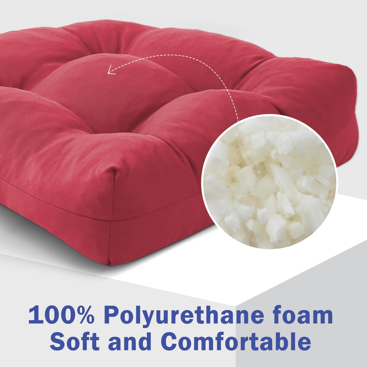 IPYNBAP high density foam core for soft yet supportive seating.