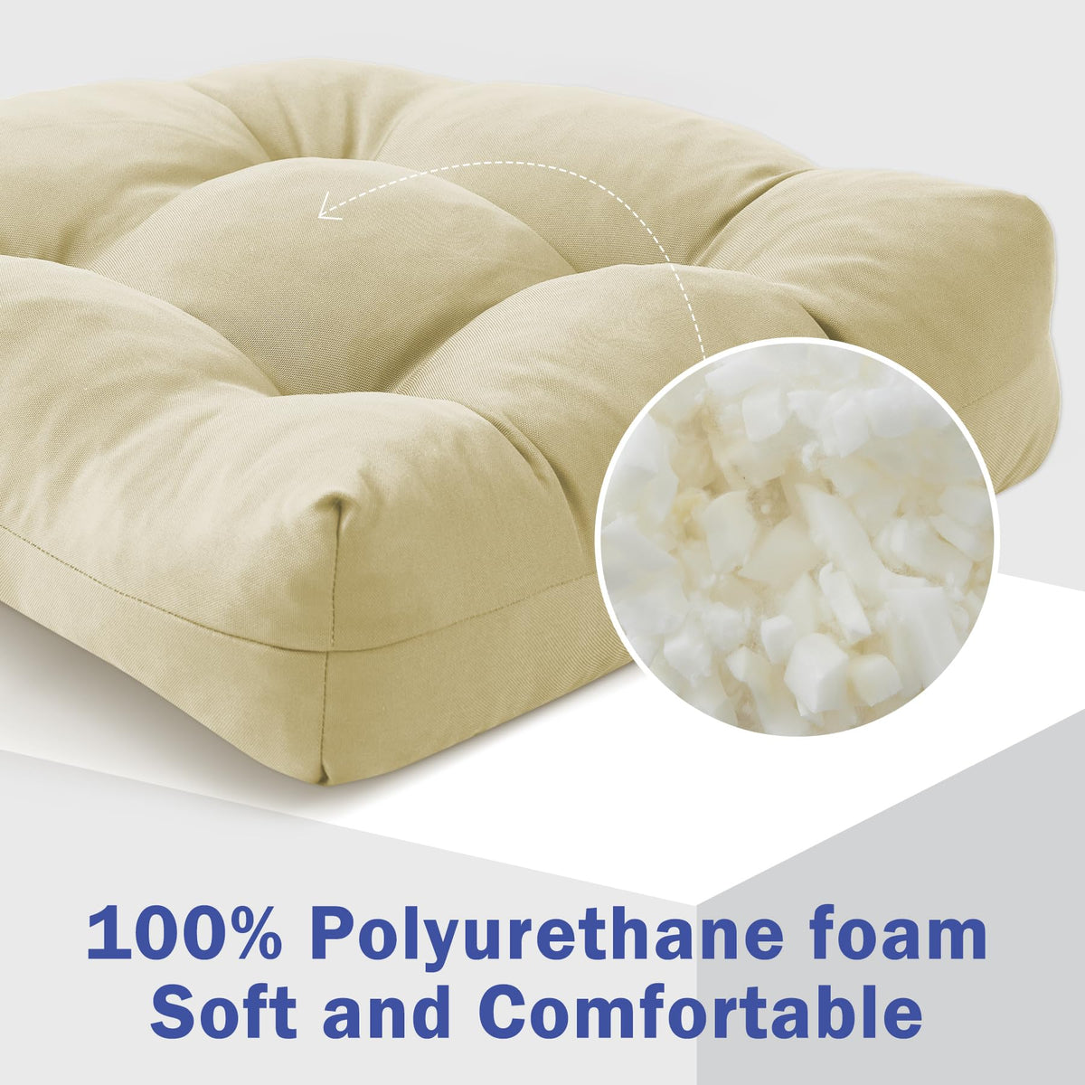 IPYNBAP high-density foam cushion provides soft, supportive comfort on chairs.