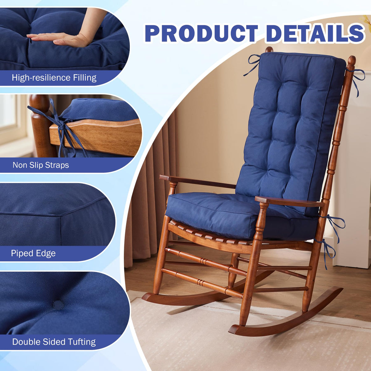 IPYNBAP memory foam and high-density foam fill cushion