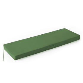 IPYNBAP outdoor bench cushion Army Green on garden bench surface, durable and water-repellent