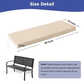 IPYNBAP cushion secured with two side straps on a bench