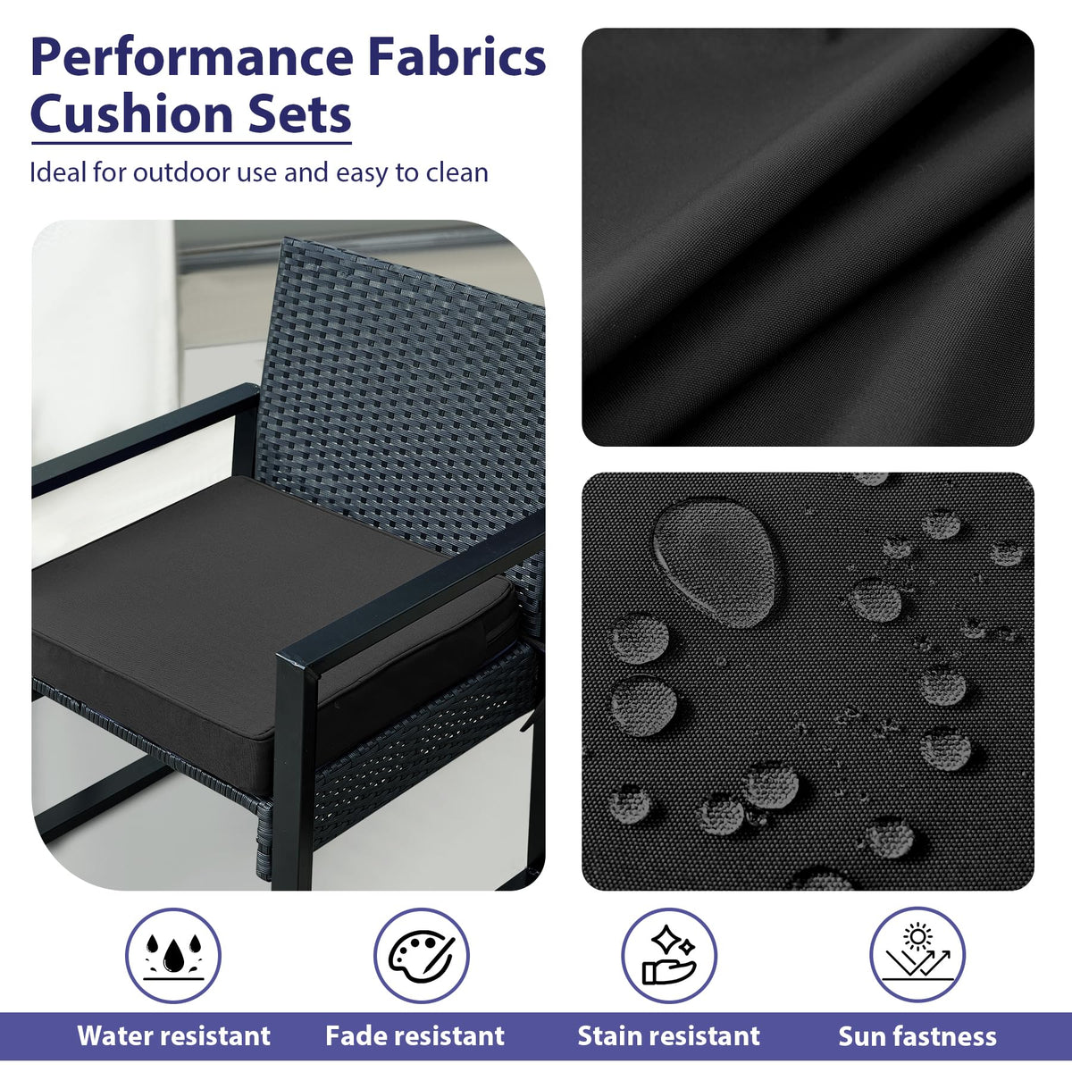 IPYNBAP waterproof chair cushions resist rain and spills for outdoor use