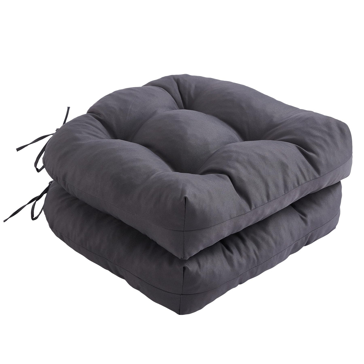 IPYNBAP outdoor chair cushions in dark grey with tufted texture for durable seating