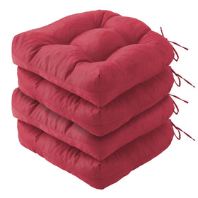 IPYNBAP outdoor chair cushions in burgundy with tufted texture for added comfort.