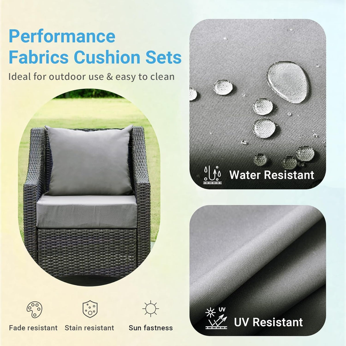 IPYNBAP outdoor back cushion 25x22 with shredded foam for supportive backrest.