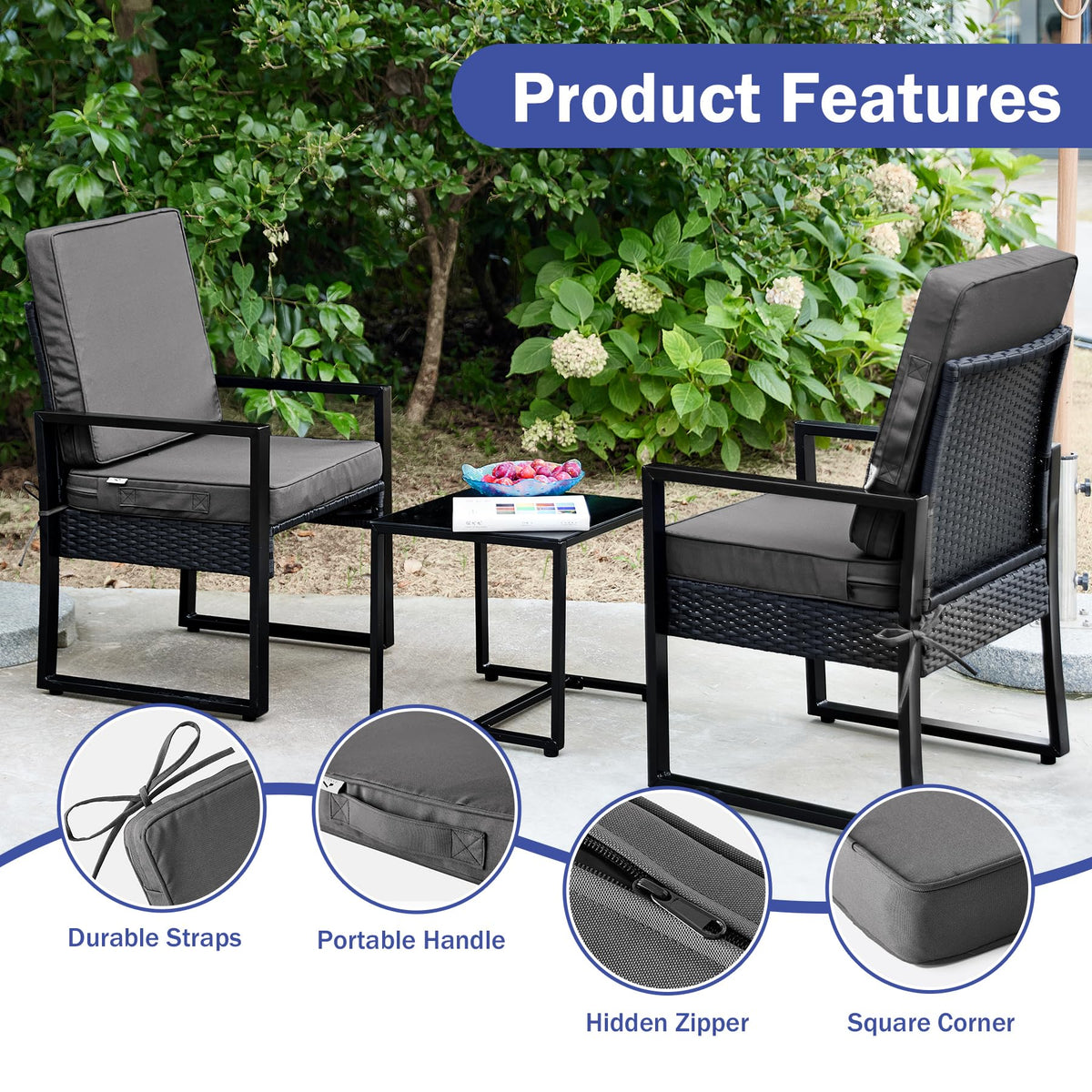 IPYNBAP removable covers are machine-washable for simple care.