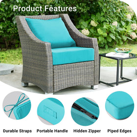 IPYNBAP hidden zip and carry handle on teal cushions