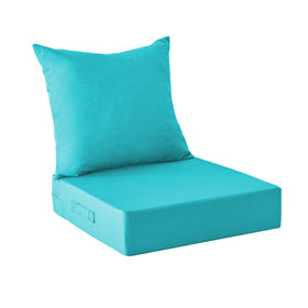 IPYNBAP outdoor seat cushion in teal for comfortable patio seating