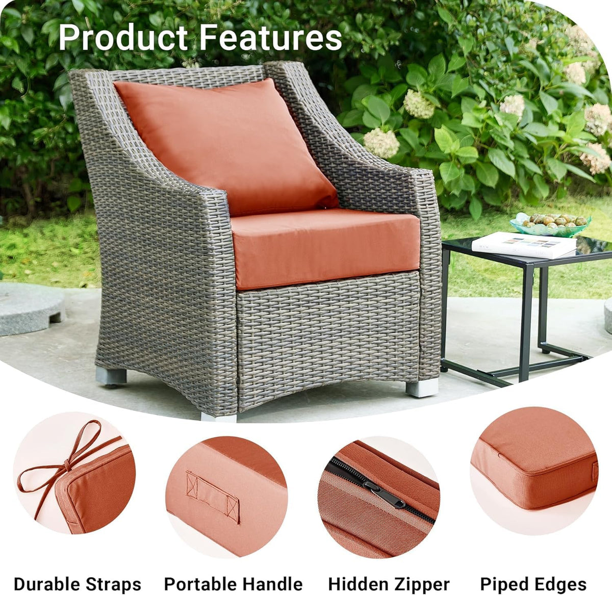 IPYNBAP removable cover machine washable for simple outdoor care